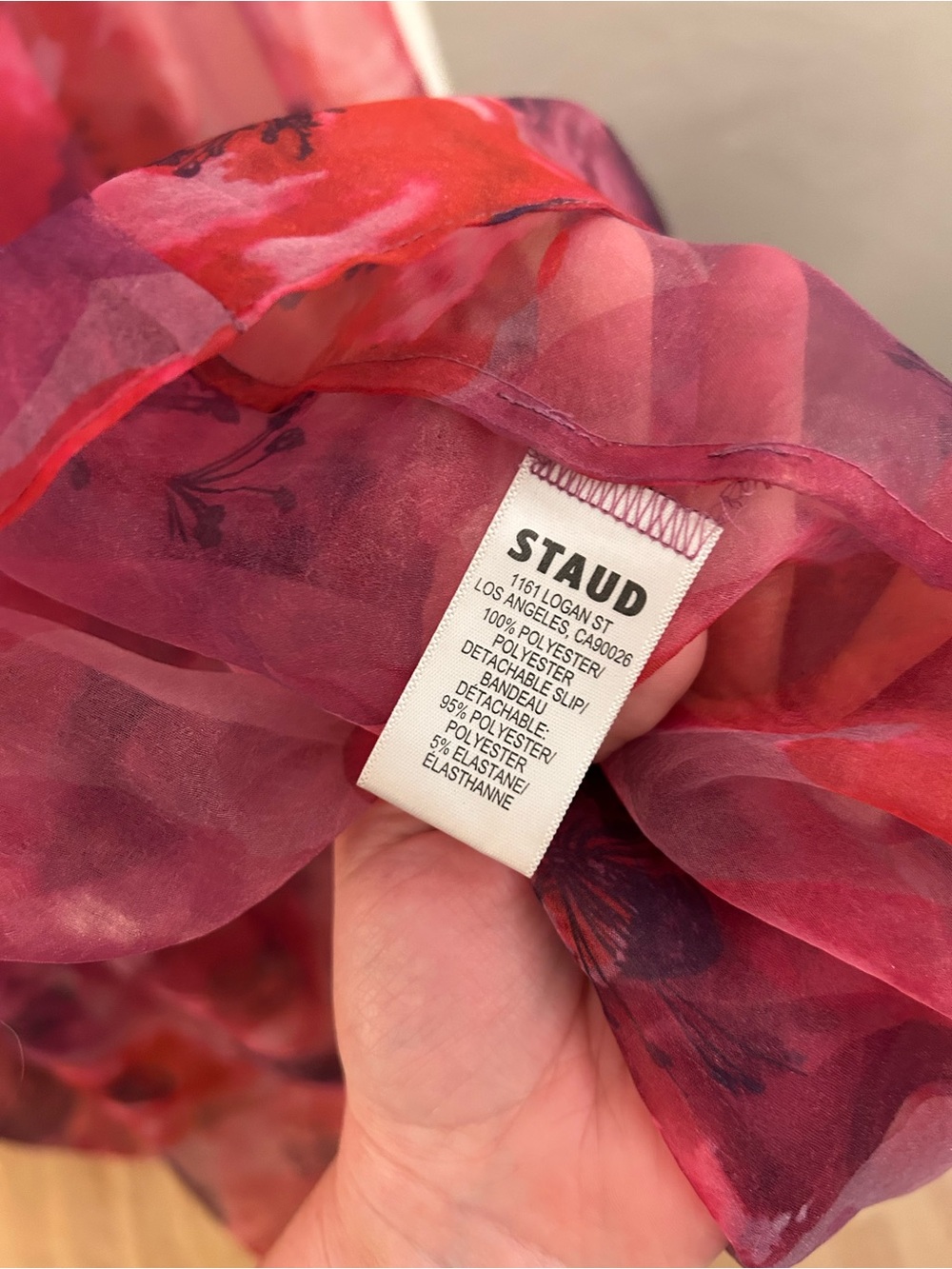 STAUD Calluna Dress | Magenta Painted Floral | XL | Excellent Condition - Picture 12 of 12